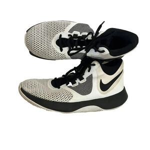 Nike Air Precision II Mens White Black Athletic Lace 7 Sneaker Shoes Basketball